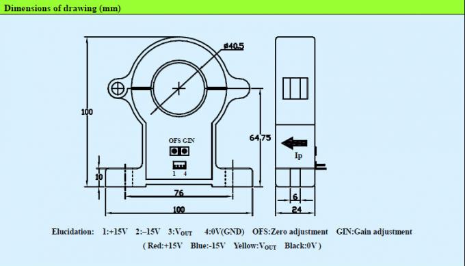 gegenwärtiger Sensor der offenen Schleife-2000A für Ausrüstung/Solarenergie Auomation