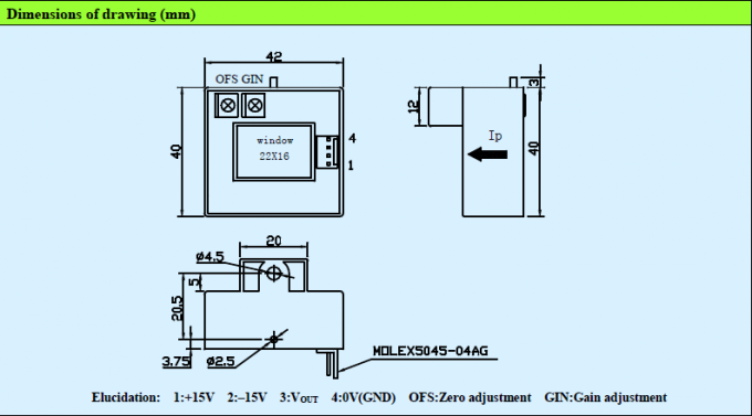 Halleffektstromwandler für Schweißgerät/Automatisierungs-Ausrüstung CS600N