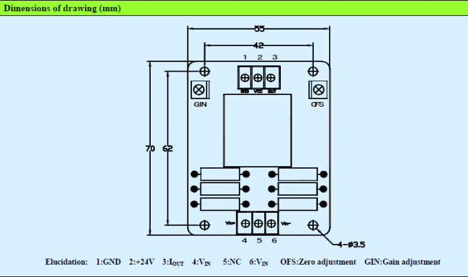 Hohe Genauigkeits-Halleffektspannungs-Sensor-einfache Installation A-VSM800DAT